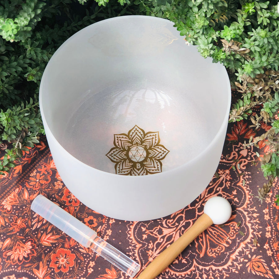 Earth & Soul Stars︱Set of 2 Sound Therapy Bowls in Beige Carry Case