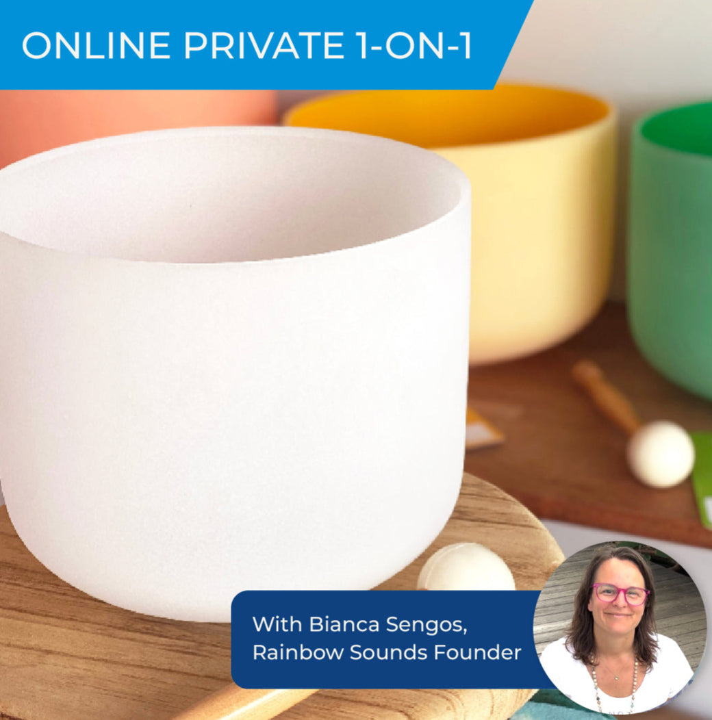 Live ONLINE 1 on 1 Training  | Sound Bath Practitioner Training With Crystal Bowls